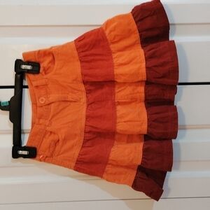 The Children's Place corduroy skirt girls size 6 red/orange/red orange